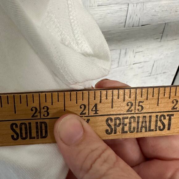 Chico’s T-shirt floral rhinestone print white black normcore electric grandma - Picture 5 of 6